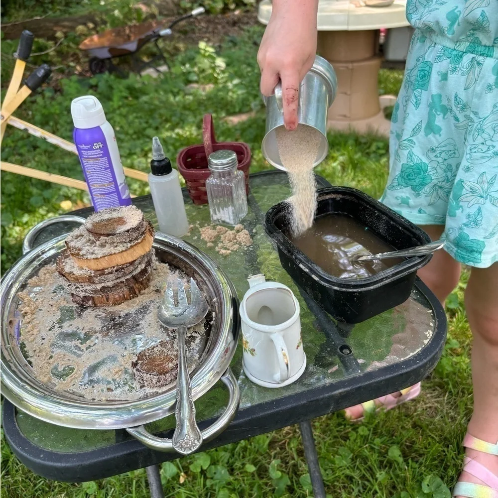 CURATED BY ME 16 PIECE MUD KITCHEN STAINLESS STEEL LOOSE PARTS OUTDOOR PLAY SET